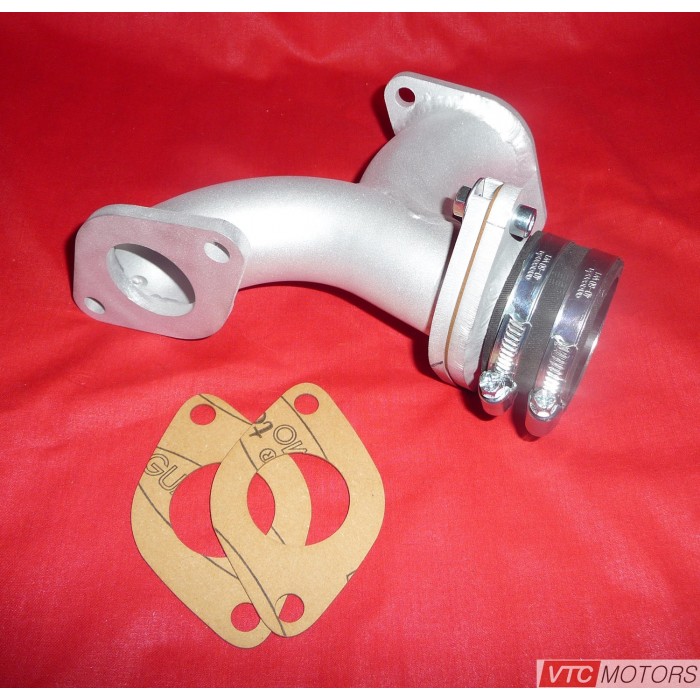 thumbnail image 2 of VTC Stainless Steel Single Carb Manifold For Vulcan VN 700 & 750 – Brushed Finish 2 of 6